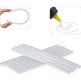 Ince Mum Silikon Çubuk 7.5 mm x 150 mm (20 Adet) | Şeffaf Sıcak Silikon Mum | Sıcak Silikon Tabancası Için Uyumlu Yapıştırıcı Çubuklar - Çok Renkli - Standart