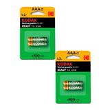 Ince Şarj Edilebilir Aaa 650 Mah 2 Li 2 Paket Kumanda Pili Şarjlı Ni-Mh 2 Paket Doldurulabilir Pil