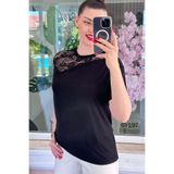 İnce Topuk Dantel Detay Viskon Bluz 6y197