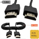 İnce Yüksek Hızlı HDMI sarmal Spiral Kablo 4K * 2K