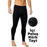 İNCEYAŞAM Erkek İçi Peluş Termal Tayt Battal Büyük Beden Kışlık Peluş Tayt İçlik Dikişsiz Erkek İçlik