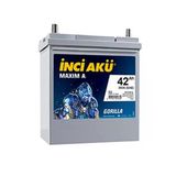 İnci 12V 42 Ah Asya Tipi İnce Kutup Akü