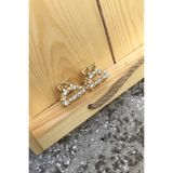 Inci Accessories 2' Li Inci ve Zirkon Taş Moon Metal Mandal Toka Gold