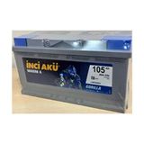 İnci Akü 12 V 105 Ah Maxım A Standart Özellikli Akü Türkiye Menşeli Üretim 2025