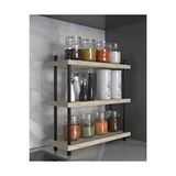 Inci Baharatlık, Mutfak Rafı, Çok Amaçlı Raf, 3 Katlı , Metal Ayaklı, Organizer, 40 cm - Traverten