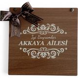 İnci Çikolata Kişiye ve Kuruma Özel Ahşap Kutulu Bayram Çikolatası