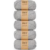 İnci Cotton Inci Cotton Gri Rengi Koton 5'li Pamuk Örgü Ipi Ipliği 100G 250M