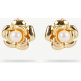 Inci Detaylı Gold Küpe - Altın