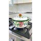 İnci Emaye 20 No 1.7 Litre Emaye Tencere, Servis, Yemek Kamp, Piknik, Çeyiz - Kırmızı - 16 cm