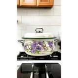 İnci Emaye 22 No 3l.emaye Tencere, Servis, Yemek Kamp, Piknik, Çeyiz - Lacivert - 26 cm