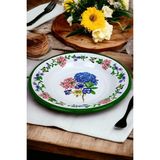 İnci Emaye 24 No Emaye Yemek Tabak, Servis, Yemek Kamp, Piknik, Çeyiz 24 cm - Yeşil - Yasemin