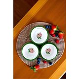 İnci Emaye 3 Parça 10Cm Emaye Dik Tabak Set , Kahvaltı Tabağı, Reçellik, Zeytin, Peynir Tabağı, Çeyiz, Hediye