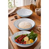 İnci Emaye 32-36-40 cm 3 Parça Emaye Leğen Çırpma ve Karıştırma Kabı Seti. Hamur Leğeni. Meyvelik. Çeyiz. Büyük Kase