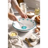 İnci Emaye 32 Cm 3.5 Litre Emaye Leğen Çırpma Ve Karıştırma Kabı. Hamur Leğeni. Meyvelik. Çeyiz. Büyük Kase