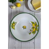 İnci Emaye 36 cm 4,5 Litre Emaye Leğen Çırpma ve Karıştırma Kabı, Hamur Leğeni. Meyvelik. Çeyiz. Büyük Kase - Yeşil