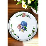 İnci Emaye 36 No Sunum Servis Tabağı Tepsisi Supla Pasta Tabağı Servis Tabağı Çeyiz Hediye ~ 36 cm - Yeşil