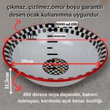 İnci Emaye 40 cm 8 Litre Emaye Leğen Çırpma ve Karıştırma Kabı.hamur Leğeni.meyvelik.çeyiz. Büyük Kase - DAMA - Kırmızı