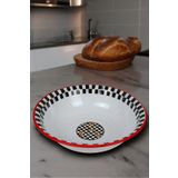 İnci Emaye 40 Cm 8 Litre Emaye Leğen Çırpma Ve Karıştırma Kabı.hamur Leğeni.meyvelik.çeyiz. Büyük Kase