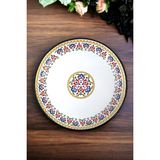 İnci Emaye 40 No Emaye Sini Sofra, Yemek Sunum Tepsi, Yer Sofrası Çinko ~38 cm - Kahverengi