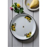 İnci Emaye 40 No Emaye Sini Sofra, Yemek Sunum Tepsi, Yer Sofrası Çinko ~38 cm - Siyah