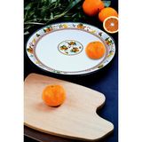 İnci Emaye 40 No Emaye Sini Sofra, Yemek Sunum Tepsi, Yer Sofrası Çinko ~38 cm - Turuncu