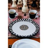 İnci Emaye 50 No Emaye Sini Sofra, Yemek Sunum Tepsi, Yer Sofrası Çinko ~48 cm - Siyah