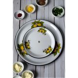 İnci Emaye 60-40 No Emaye Sini Sofra, Yemek Sunum Tepsi, Yer Sofrası Çinko