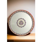 İnci Emaye 60 No Emaye Sini Sofra, Yemek Sunum Tepsi, Yer Sofrası Çinko ~58 Cm