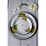İnci Emaye 70-50 No Emaye Sini Sofra, Yemek Sunum Tepsi, Yer Sofrası Çinko