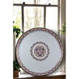 İnci Emaye 70 No Emaye Sini Sofra, Yemek Sunum Tepsi, Yer Sofrası Çinko ~70 cm - Çırağan - Renkli