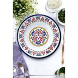 İnci Emaye Emaye Yemek Tabak 24 Cm - Lacivert - Çırağan24