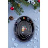 İnci Emaye Inci Emaye 36 No Emaye Fırın Tepsi Oval Tepsi 36 cm Siyah