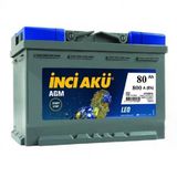 İnci Leo 12 V 80 Ah AGM Start Stop Akü