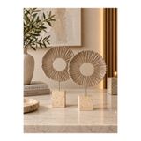 İnci line souvenırs İkili Halka Biblo Dekoratif Polyester Set 28x17 cm / 26x17 cm