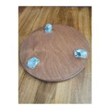 inci mobilya ahşap Ahşap saksı tüp damacana altlığı 35x35x 7cm. kırılmaz metal bilyalı tekerlekli