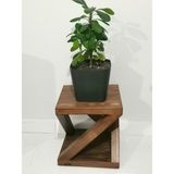 İnci Mobilya Ahşap Saksı Altlığı - Kahve - 35x25x25