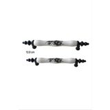 İNCİ PORSELEN Asos Model Gül Desenli Beyaz Porselen Mobilya Kulp - 12.8 Cm