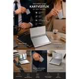 İnci Premium Paslanmaz Çelik Kartvizitlik Aynalı Çelik Yüzey Ince Tasarım