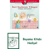 Inci Saçlarını Yıkıyor + Boyama Kitabı