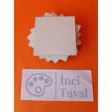 İnci Tuval 10 x 10 cm Pres Mdf Plaka 5 Adet Yüzey Dokulu Kompozit Boyanabilir 5 mm Mdf Plaka