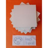 İnci Tuval 15 x 15 cm Pres Mdf Plaka 10 Adet Yüzey Dokulu Kompozit Boyanabilir Mdf Kalınlık 5 mm