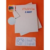 İnci Tuval 17 x 21 cm Pres Mdf Plaka 2 Adet Yüzey Dokulu Kompozit Boyanabilir Mdf Kalınlık 5 mm