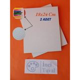 İnci Tuval 18 x 24 cm Pres Mdf Plaka 2 Adet Yüzey Dokulu Kompozit Boyanabilir Mdf Kalınlık 5 mm
