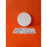 İnci Tuval 20 cm Daire Yuvarlak Tuval Profesyonel 1.kalite Pamuk 380GR/M2 Dokulu Astarlı Gergin Arkadan Zımbalı - Beyaz