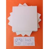 İnci Tuval 20 x 20 cm Pres Mdf Plaka 5 Adet Yüzey Dokulu Boyanabilir Kompozit Mdf Kalınlık 5 mm