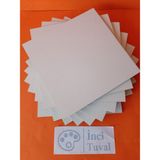 İnci Tuval 25 x 25 cm Pres Mdf Plaka 10 Adet Yüzey Dokulu Boyanabilir Kompozit Mdf Kalınlık 5 mm
