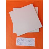 İnci Tuval 25 x 25 cm Pres Mdf Plaka 2 Adet Yüzey Dokulu Boyanabilir Kompozit Mdf Kalınlık 5 mm