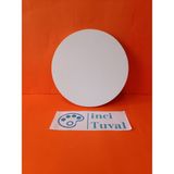 İnci Tuval 30 cm Daire Yuvarlak Tuval Profesyonel 1.kalite Pamuk 380GR/M2 Dokulu Astarlı Gergin Arkadan Zımbalı - Beyaz