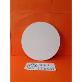 İnci Tuval 40 cm Daire Yuvarlak Tuval Profesyonel 1.kalite Pamuk 380GR/M2 Dokulu Astarlı Gergin Arkadan Zımbalı - Beyaz
