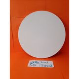 İnci Tuval 55 cm Daire Yuvarlak Tuval Profesyonel 1.kalite Pamuk 380GR/M2 Dokulu Astarlı Gergin Arkadan Zımbalı - Beyaz